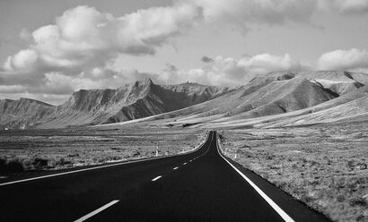 Lanzarote road to Famara - a Photographic Art Artowrk by Riccardo Acerbi